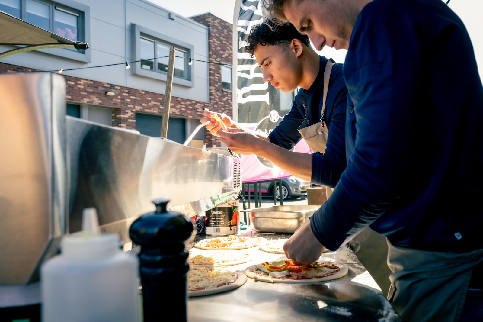 Pizza uit houtoven